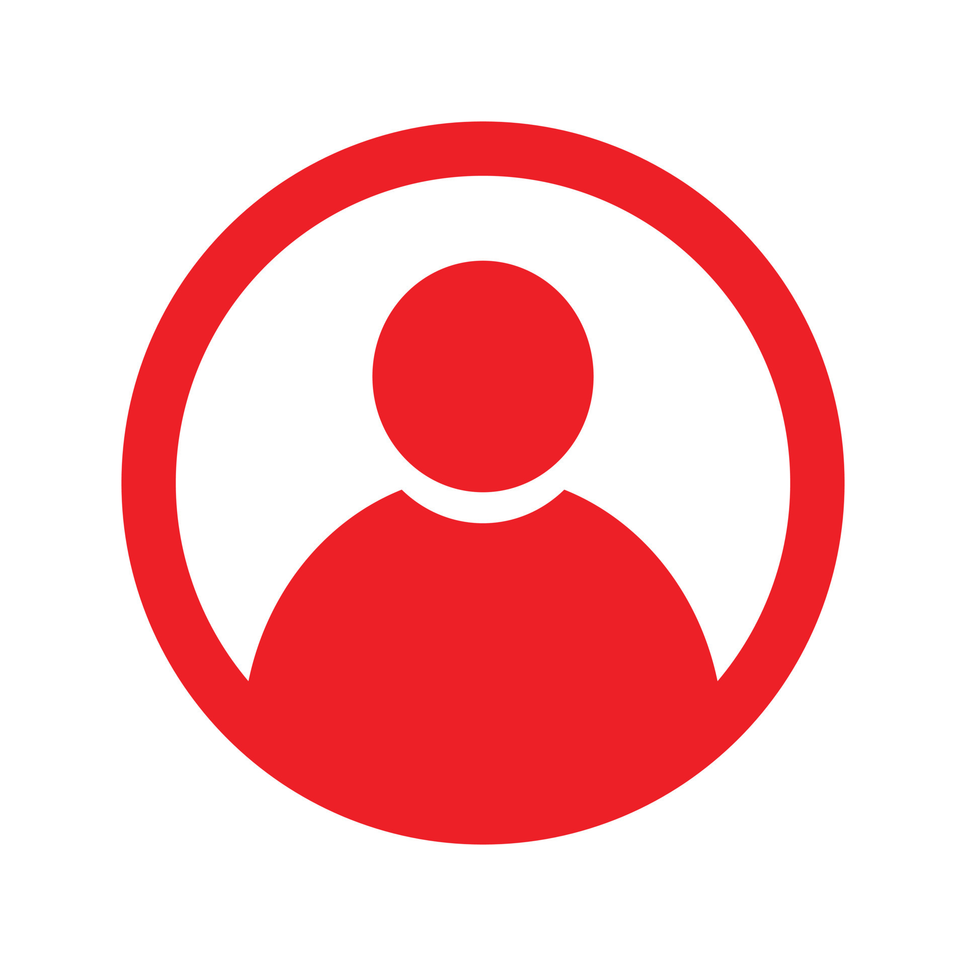 Eps10 red vector user solid icon or logo in simple flat trendy modern