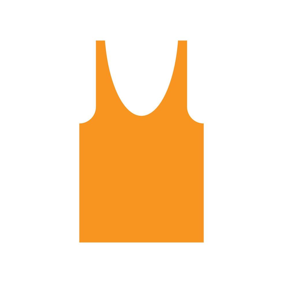 eps10 orange vector tank top solid icon or logo in simple flat trendy modern style isolated on white background