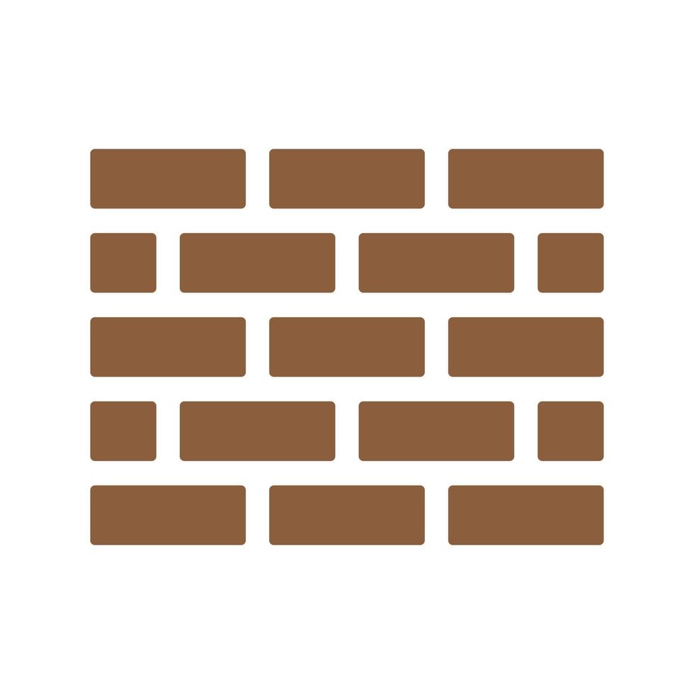 eps10 icono de pared vectorial marrón o logotipo en un estilo moderno plano y sencillo aislado en fondo blanco vector