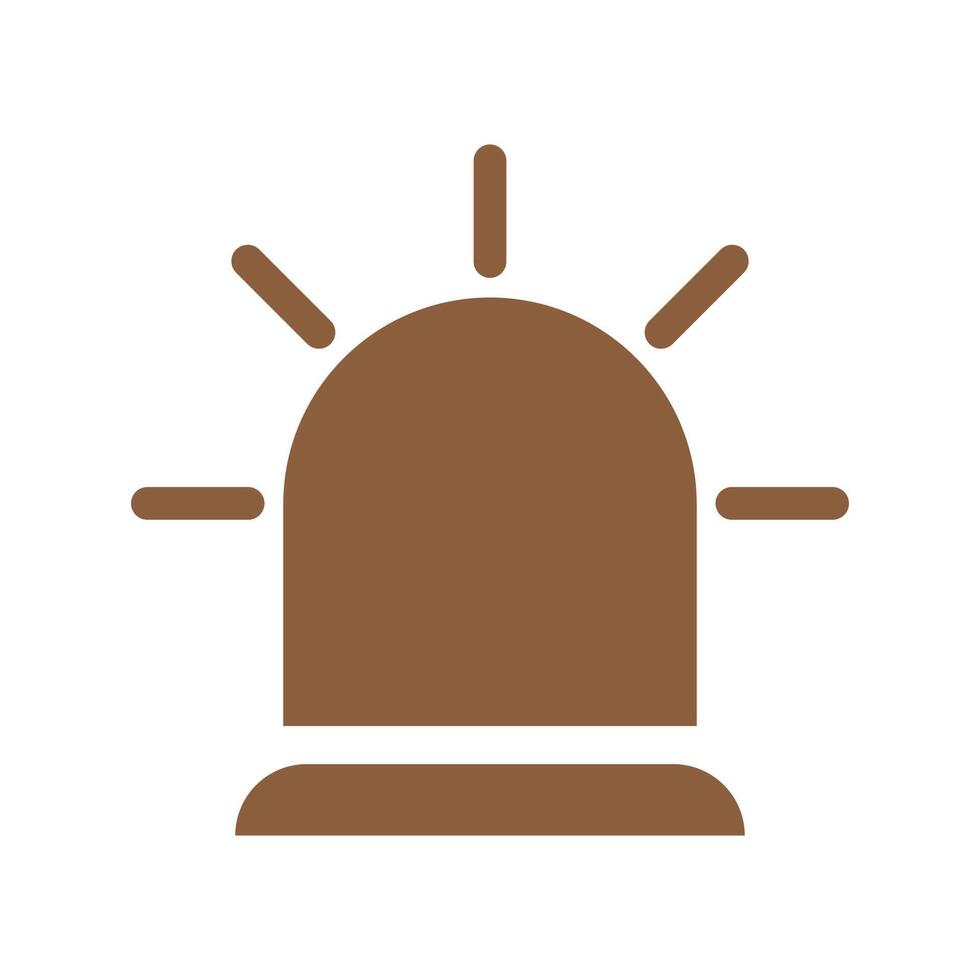 eps10 icono de sirena de vector marrón o logotipo en un estilo moderno plano simple aislado en fondo blanco