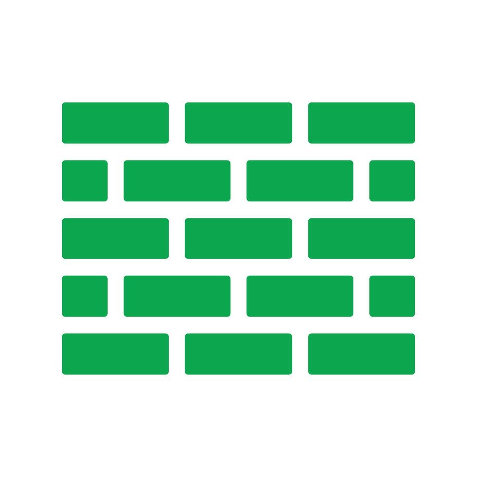 eps10 icono de pared vectorial verde o logotipo en un estilo moderno y plano simple aislado en fondo blanco vector