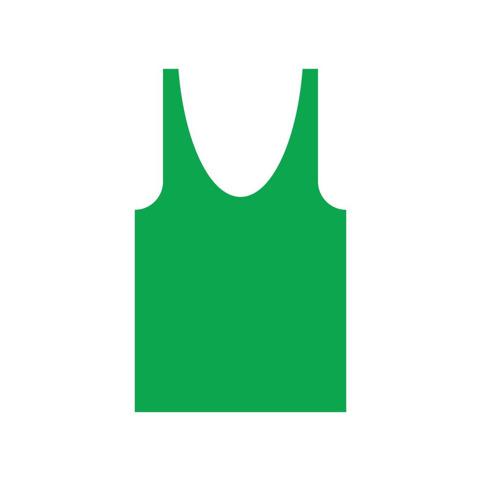eps10 green vector tank top solid icon or logo in simple flat trendy modern style isolated on white background
