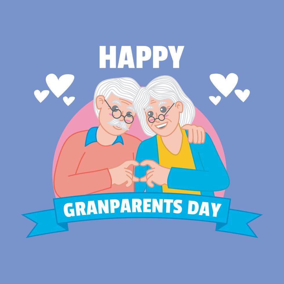 cartoon happy granparents day design vector