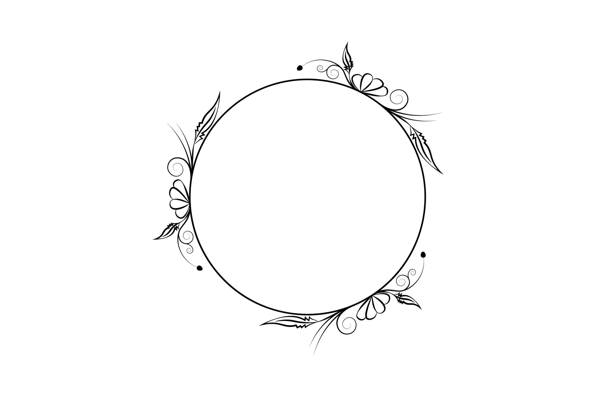 Floral frame circle outline icon design ilustration template vector Stock  Vector Image & Art - Alamy