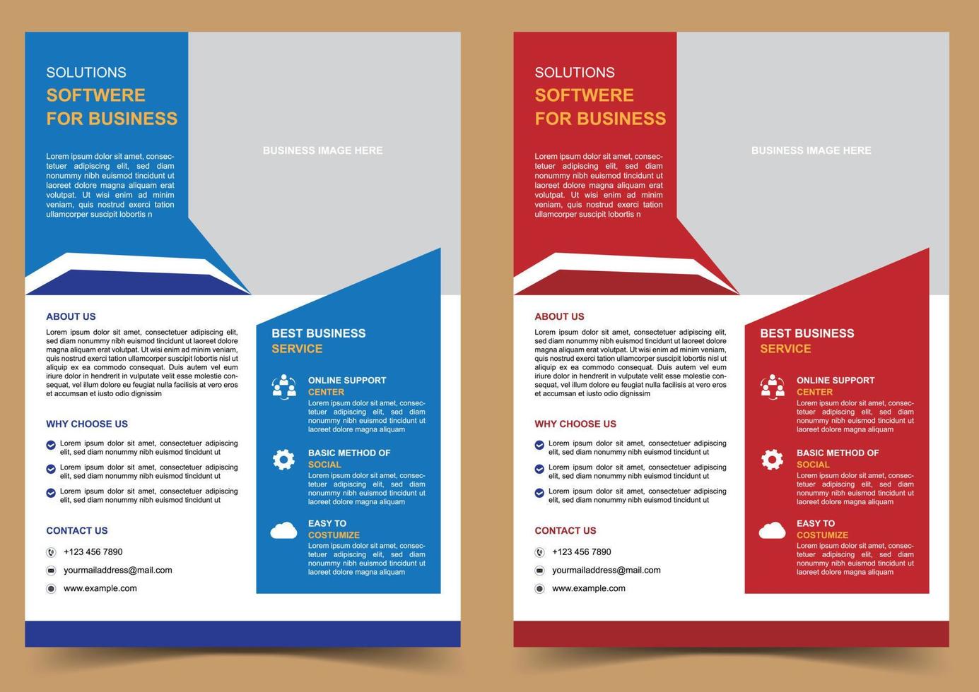 Flyer Design For Software Service Business vector