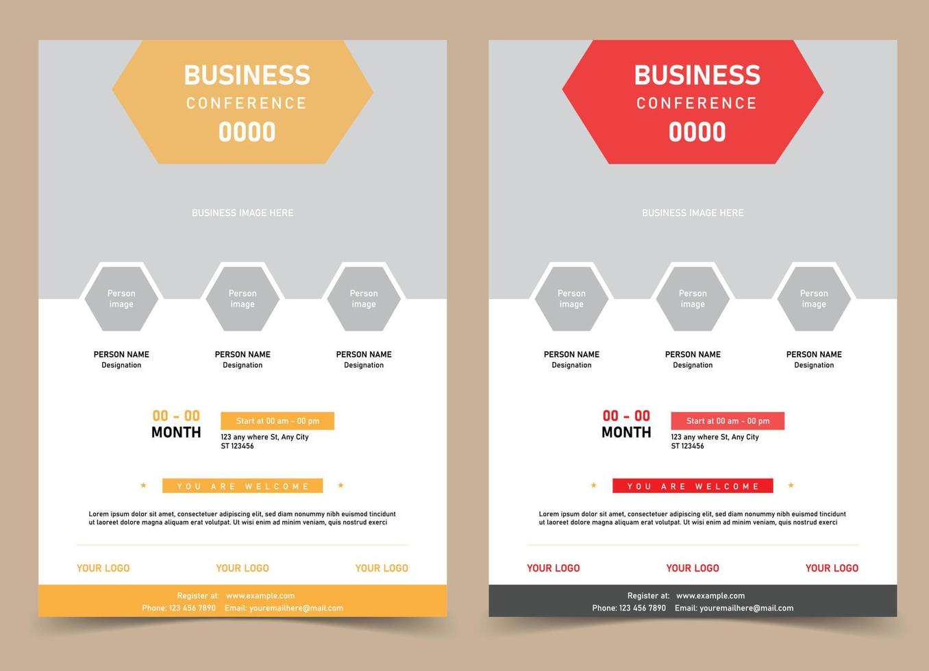 Business Conference Flyer Design vector