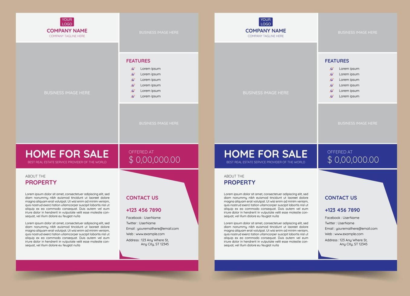 Real Estate Flyer Design vector