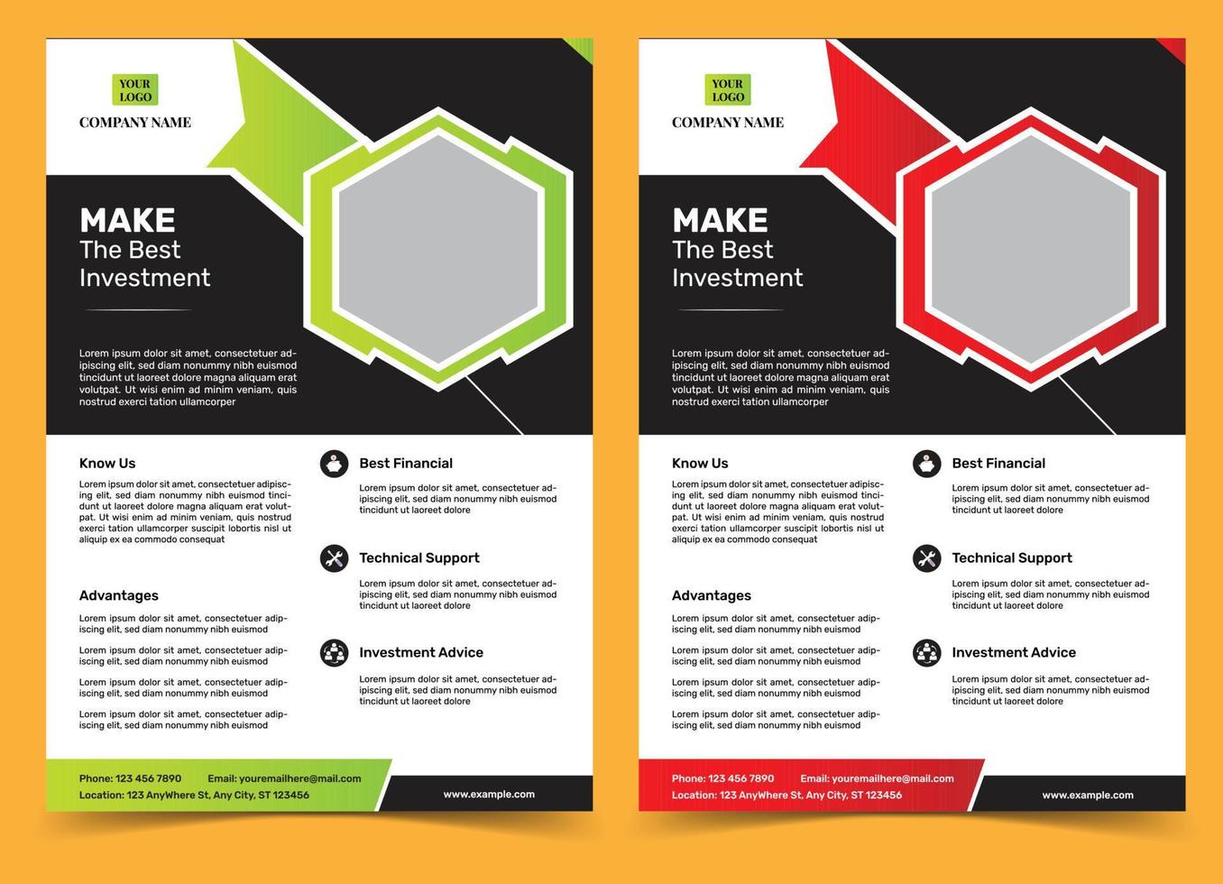 Business Investment Flyer Design vector