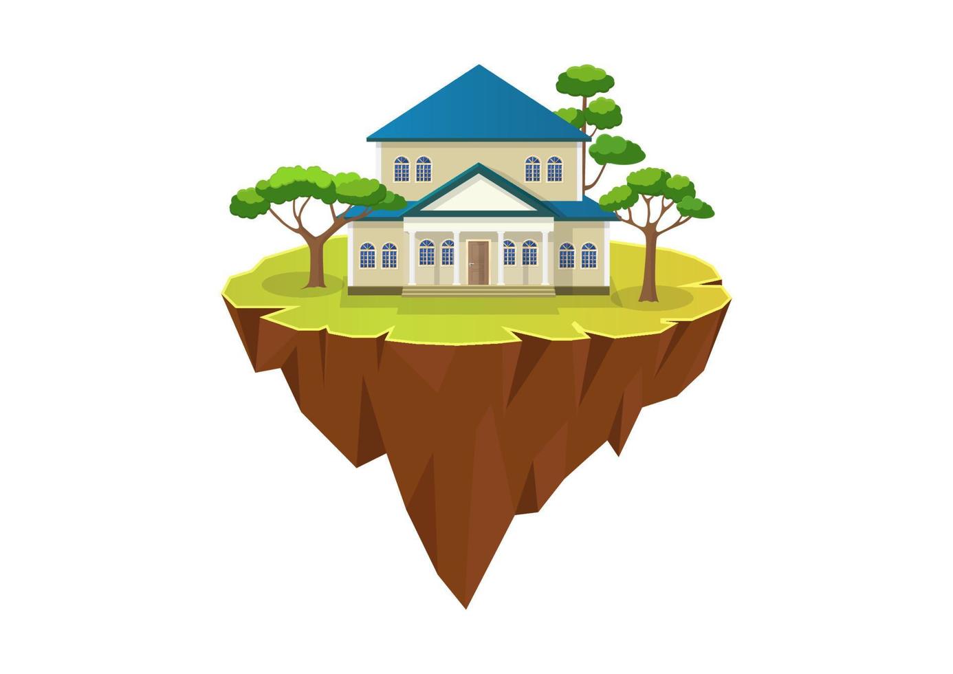 isometric beautiful island vector