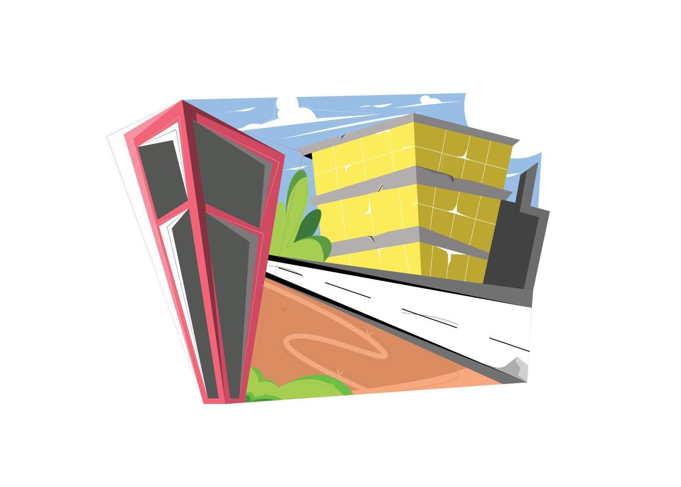 Modern City Building Illustration vector