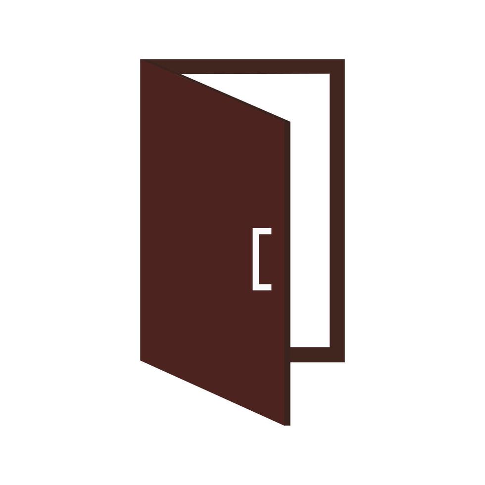 Door Flat Multicolor Icon vector