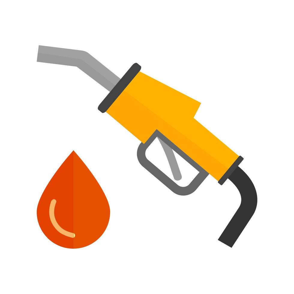 gasolina plana icono multicolor vector