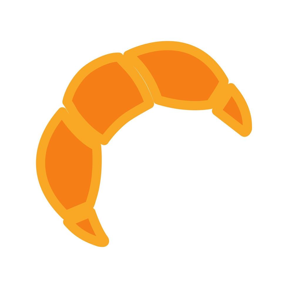 croissant plano icono multicolor vector