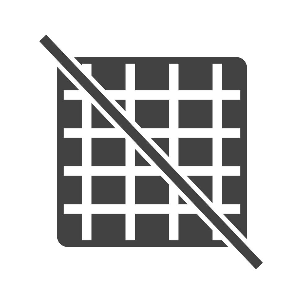 Grid Off Glyph Black Icon vector