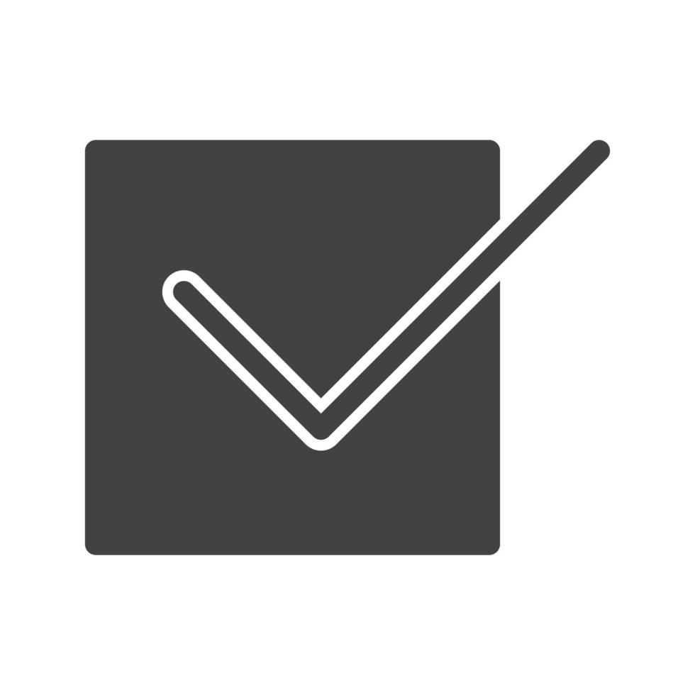 Checkbox Glyph Black Icon vector