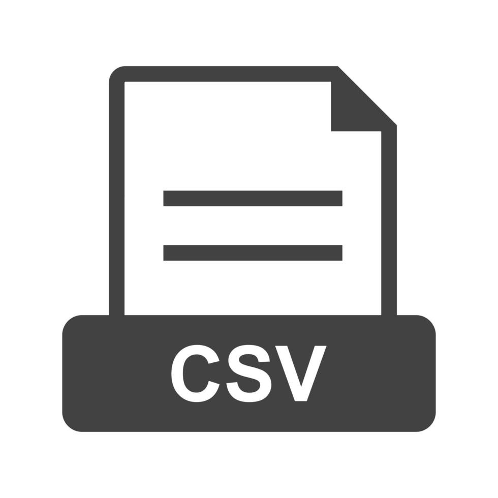 CSV Glyph Black Icon vector