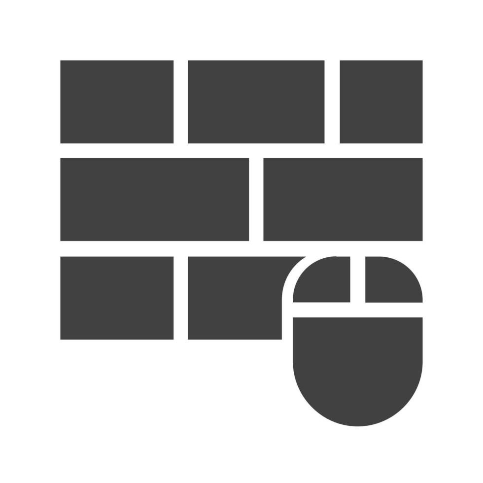 Wireless input device Glyph Black Icon vector