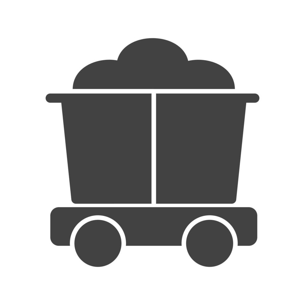 Trolley Glyph Black Icon vector