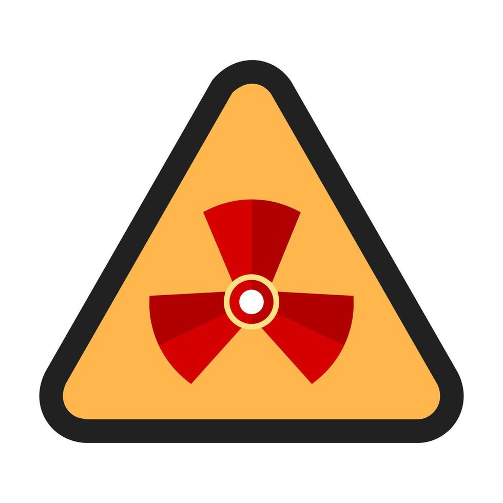 Radiation Zone Flat Multicolor Icon vector