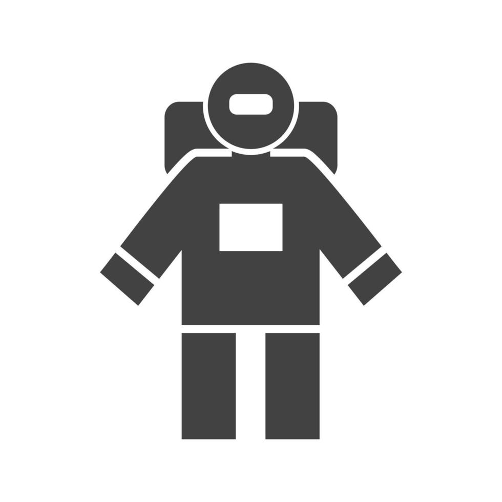 Space Man I Glyph Black Icon vector