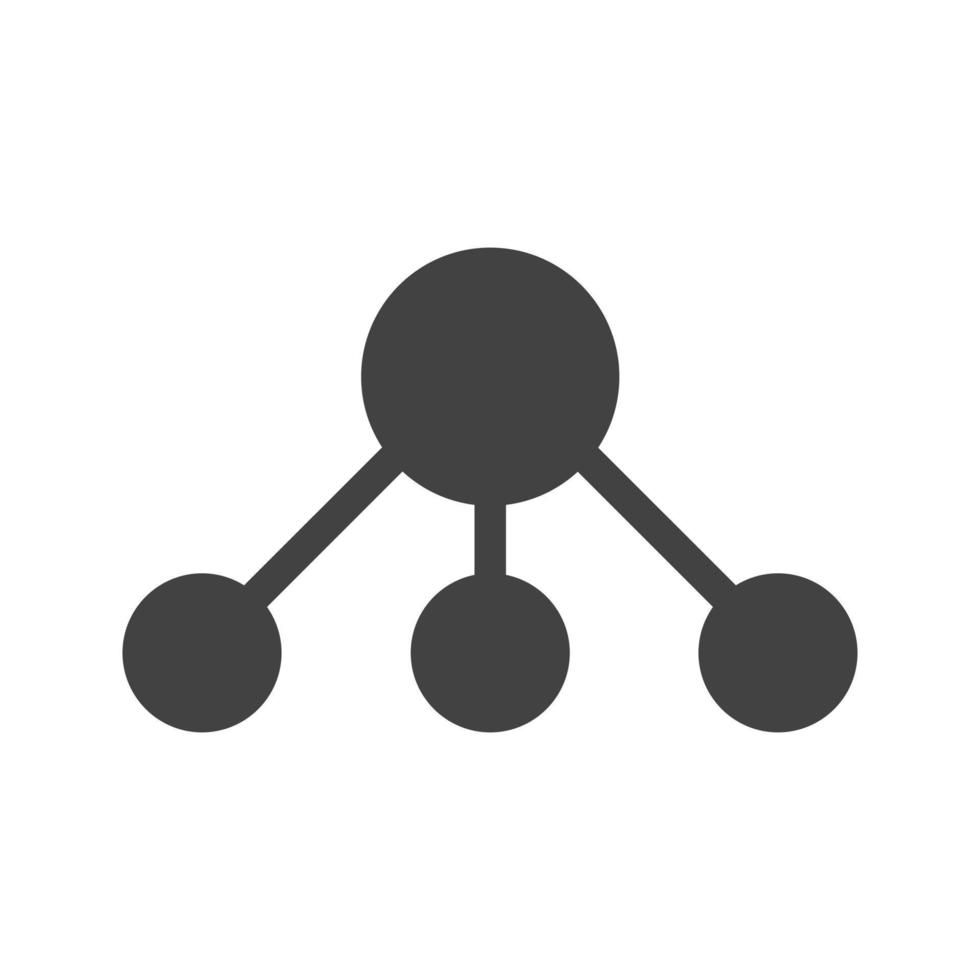 Nodes Glyph Black Icon vector