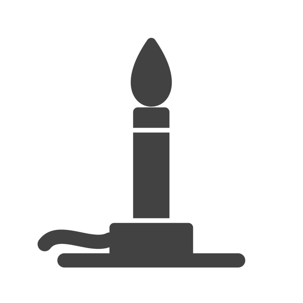 Bunsen Burner Glyph Black Icon vector