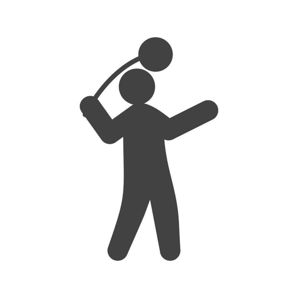Hammer Throw Glyph Black Icon vector