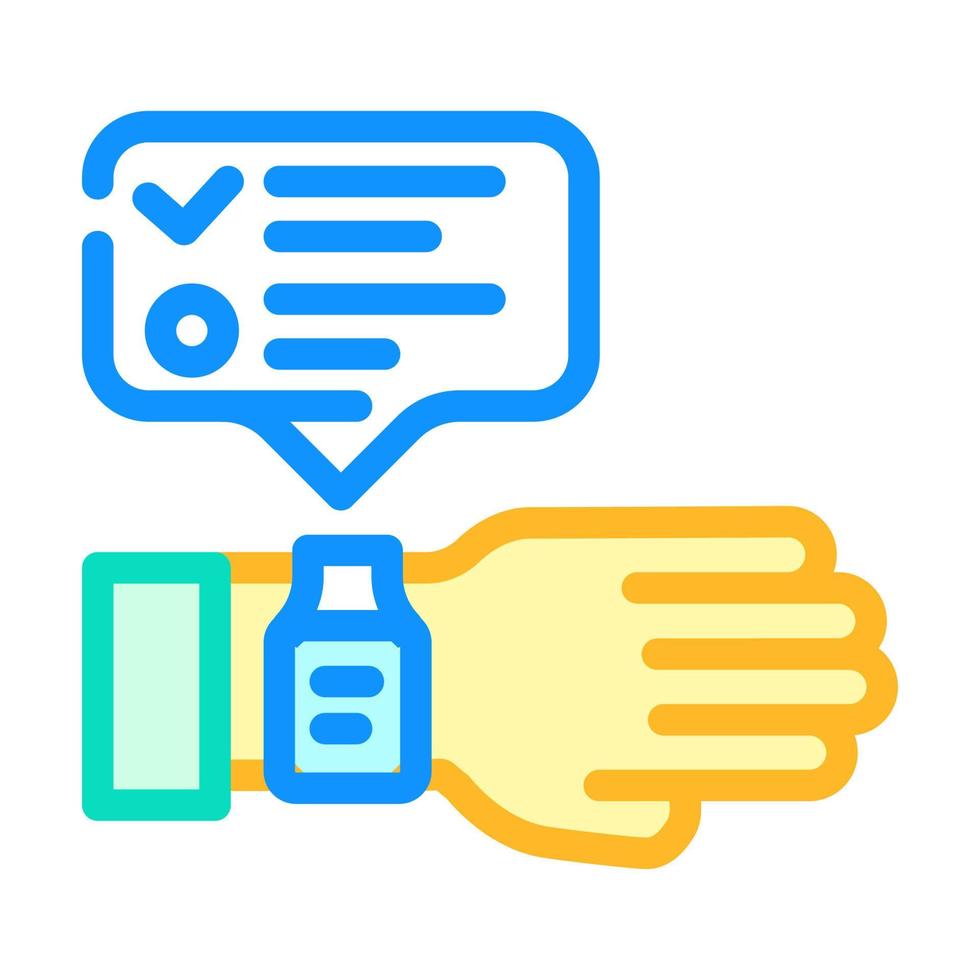 watch notification color icon vector illustration