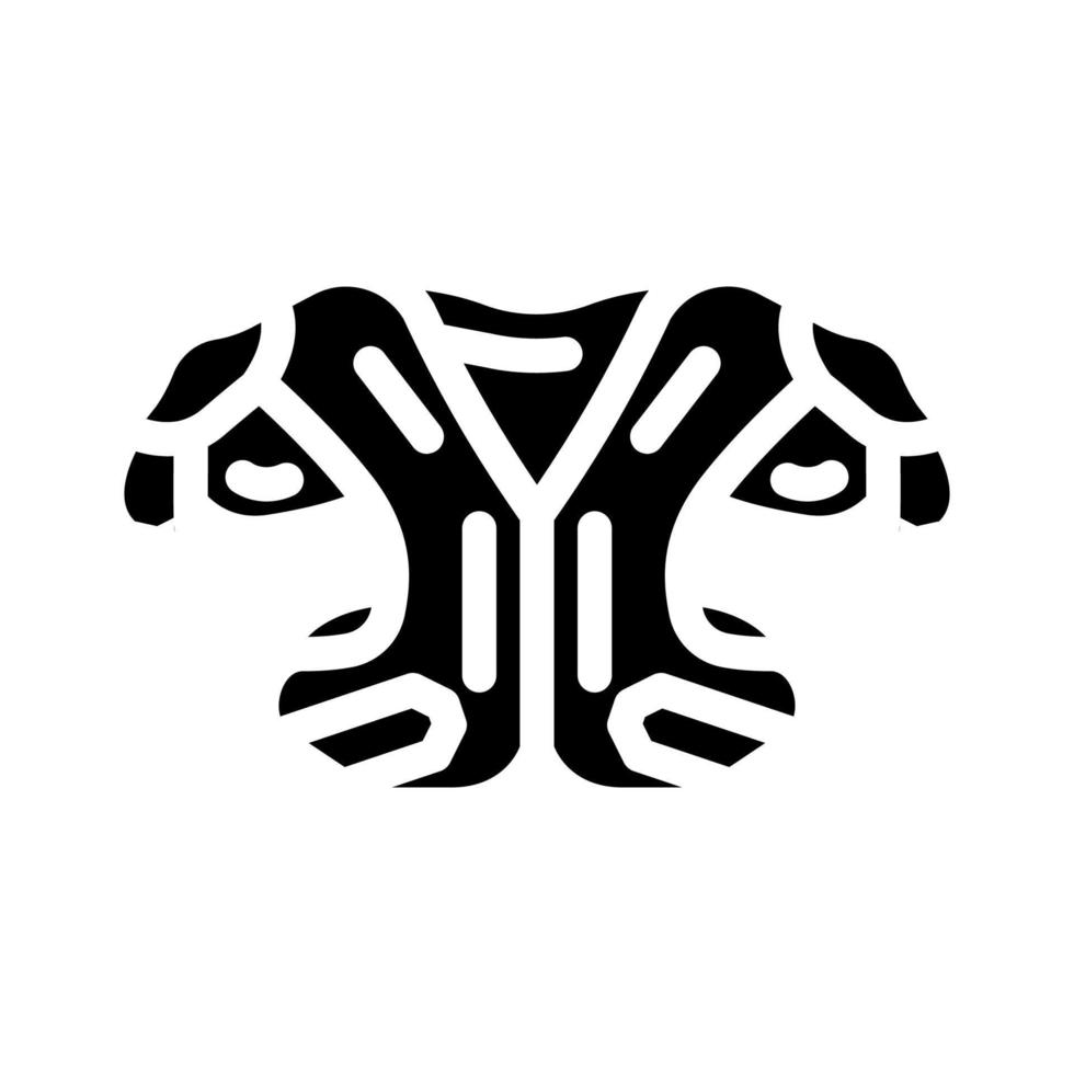 shoulder pads glyph icon vector illustration