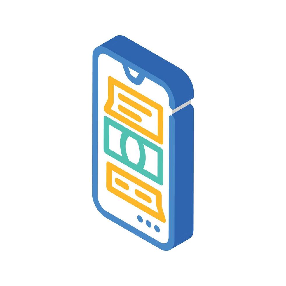 sending money isometric icon vector illustration