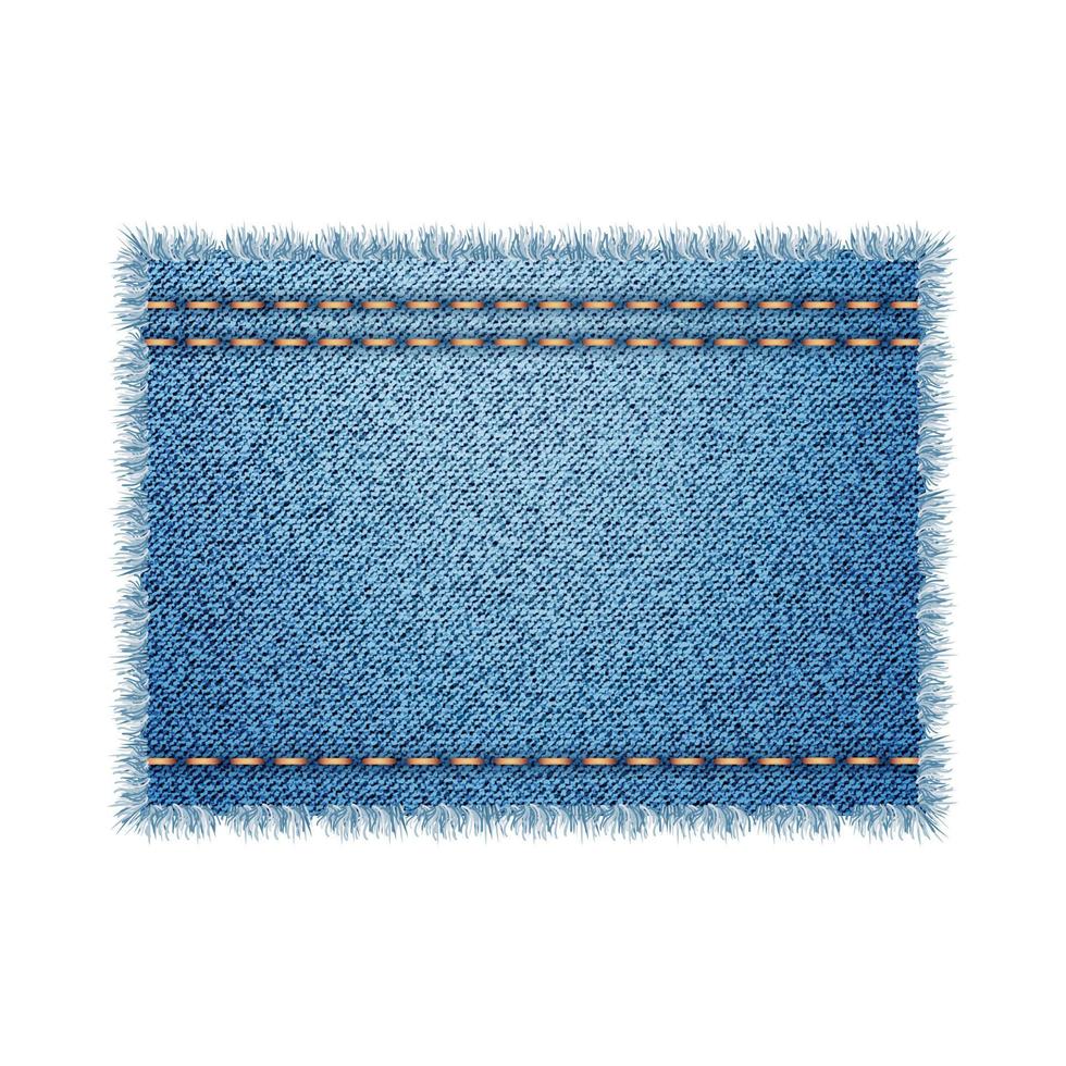 forma rectangular de mezclilla para arreglar ropa vector