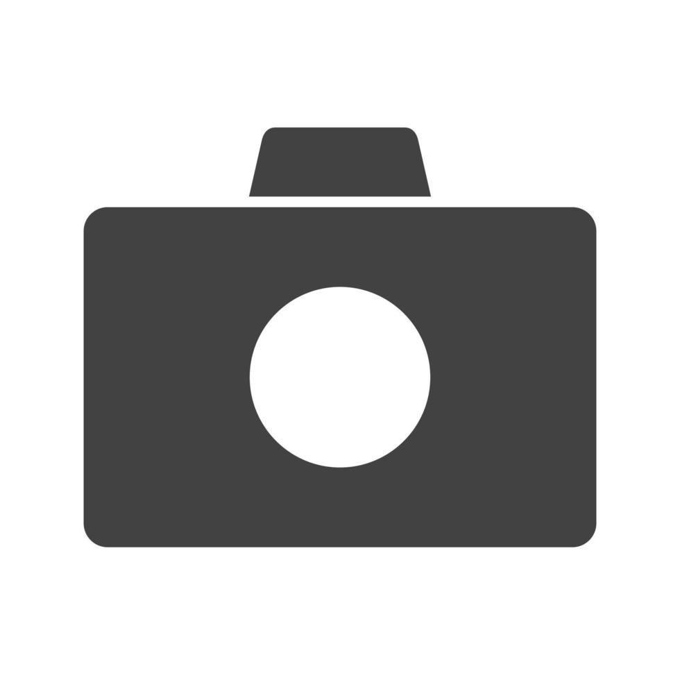 Camera II Glyph Black Icon vector
