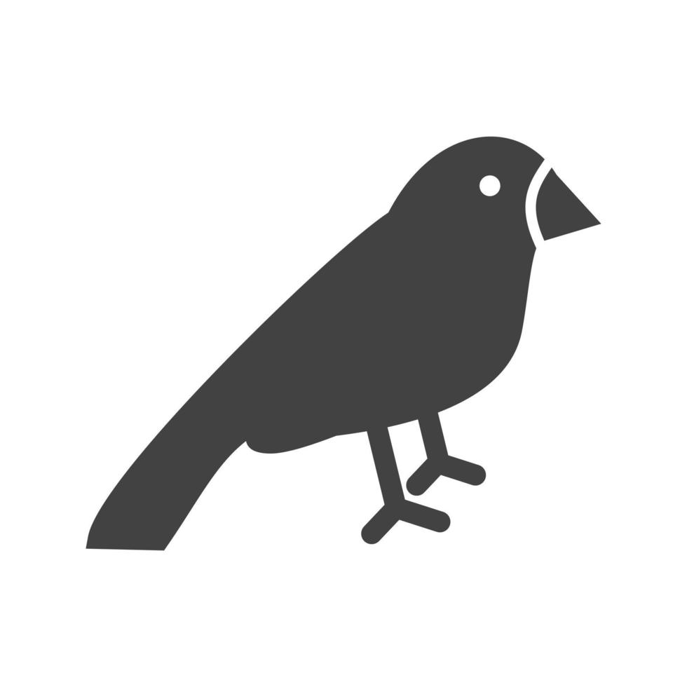 Sparrow Glyph Black Icon vector