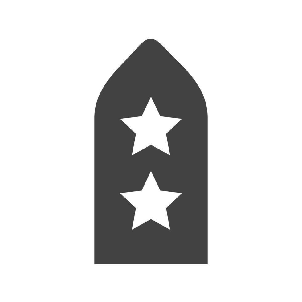 Badge I Glyph Black Icon vector