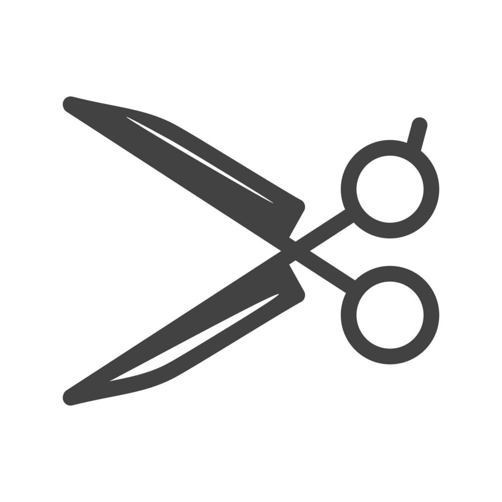 Scissors II Glyph Black Icon vector