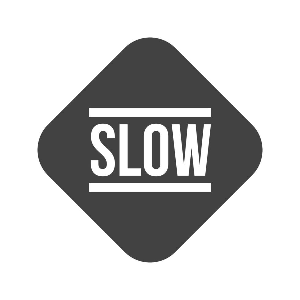 Slow Glyph Black Icon vector