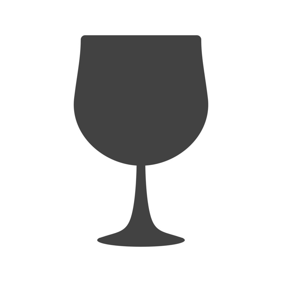 copa de vino glifo icono negro vector