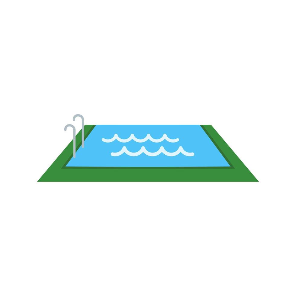 Swimming Flat Multicolor Icon vector