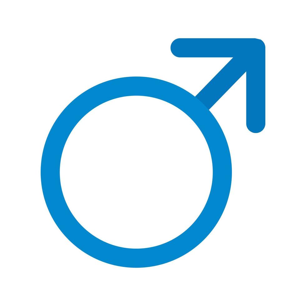 símbolo masculino plano icono multicolor vector
