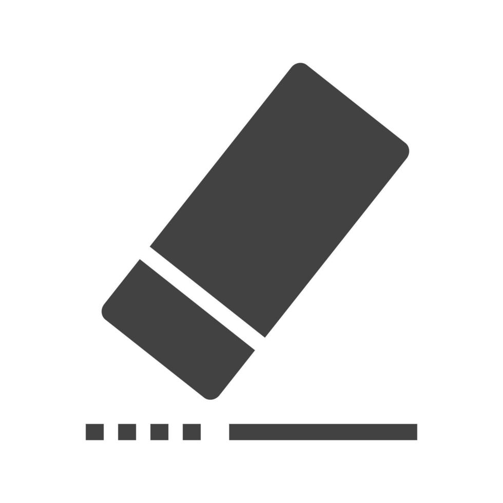 Eraser Glyph Black Icon vector