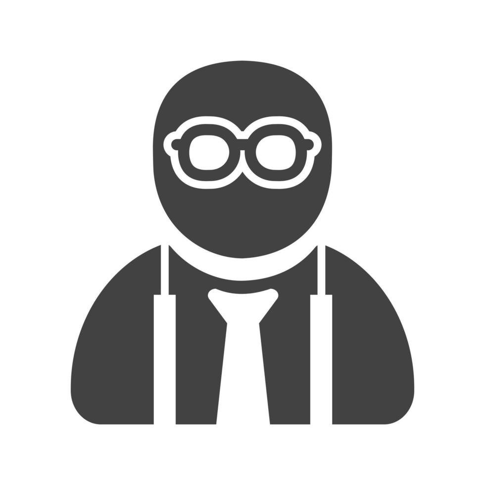 Nerd Glyph Black Icon vector