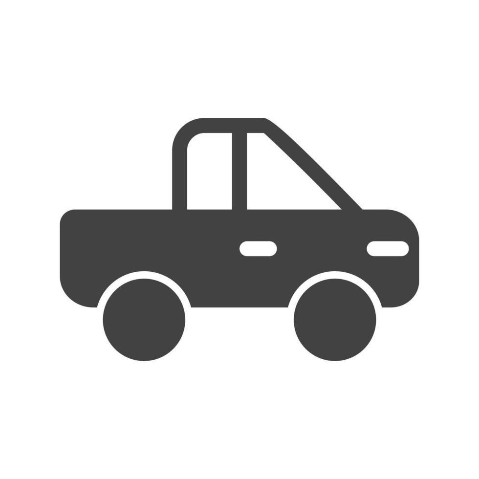 Pickup Glyph Black Icon vector