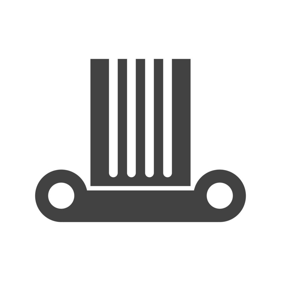 Column Glyph Black Icon vector