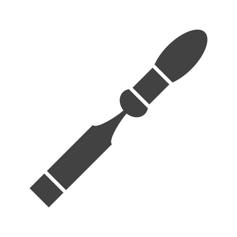 Chisel Glyph Black Icon vector