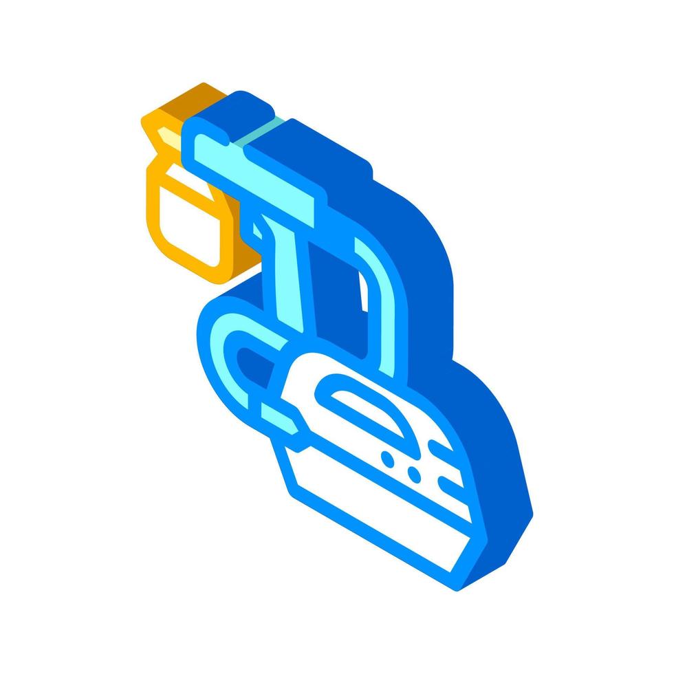 spray gun tool isometric icon vector illustration