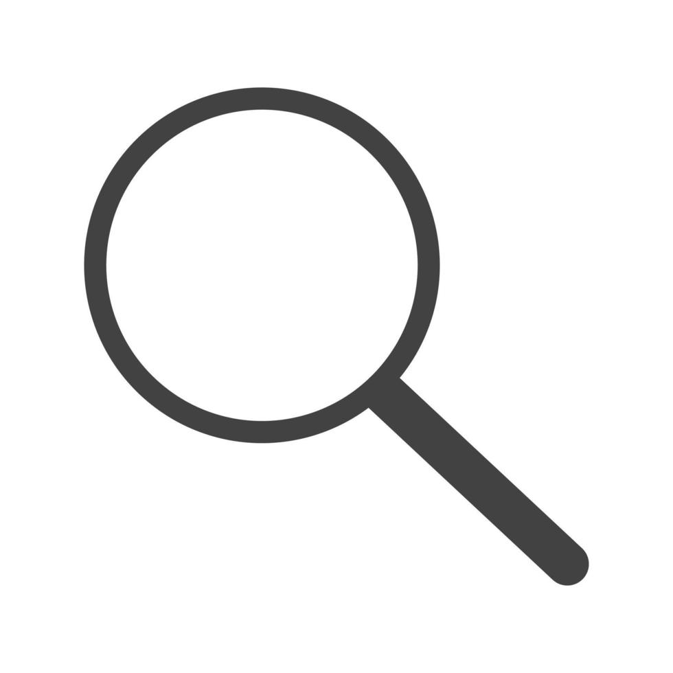 Magnifier Glyph Black Icon vector