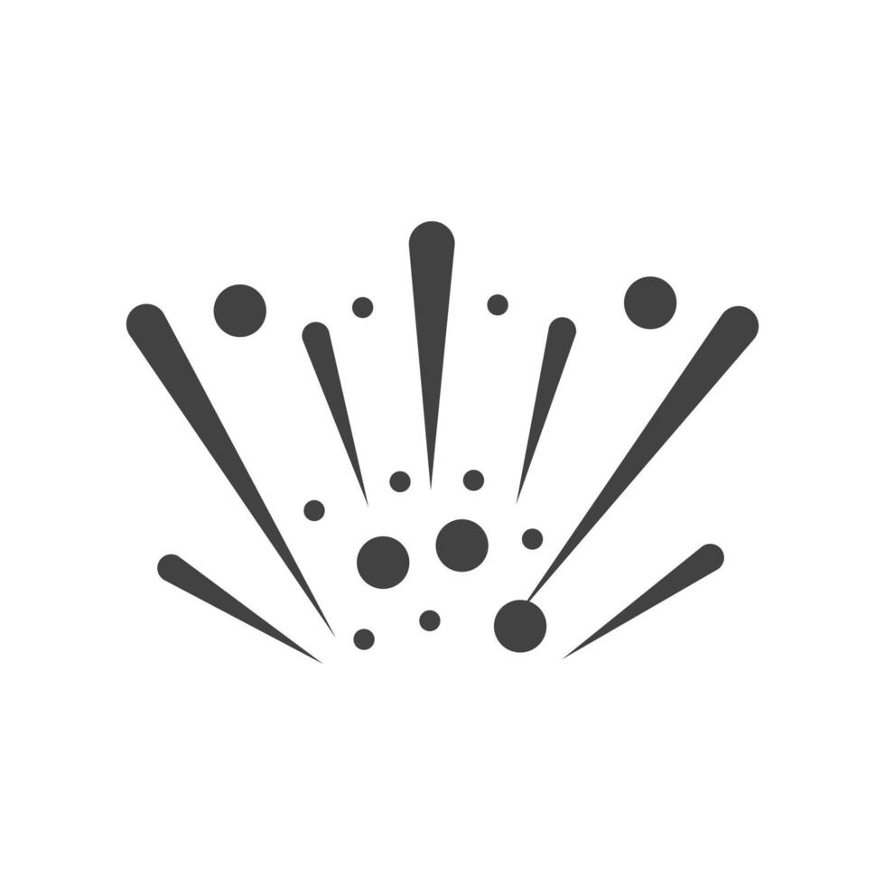 Fireworks Glyph Black Icon vector