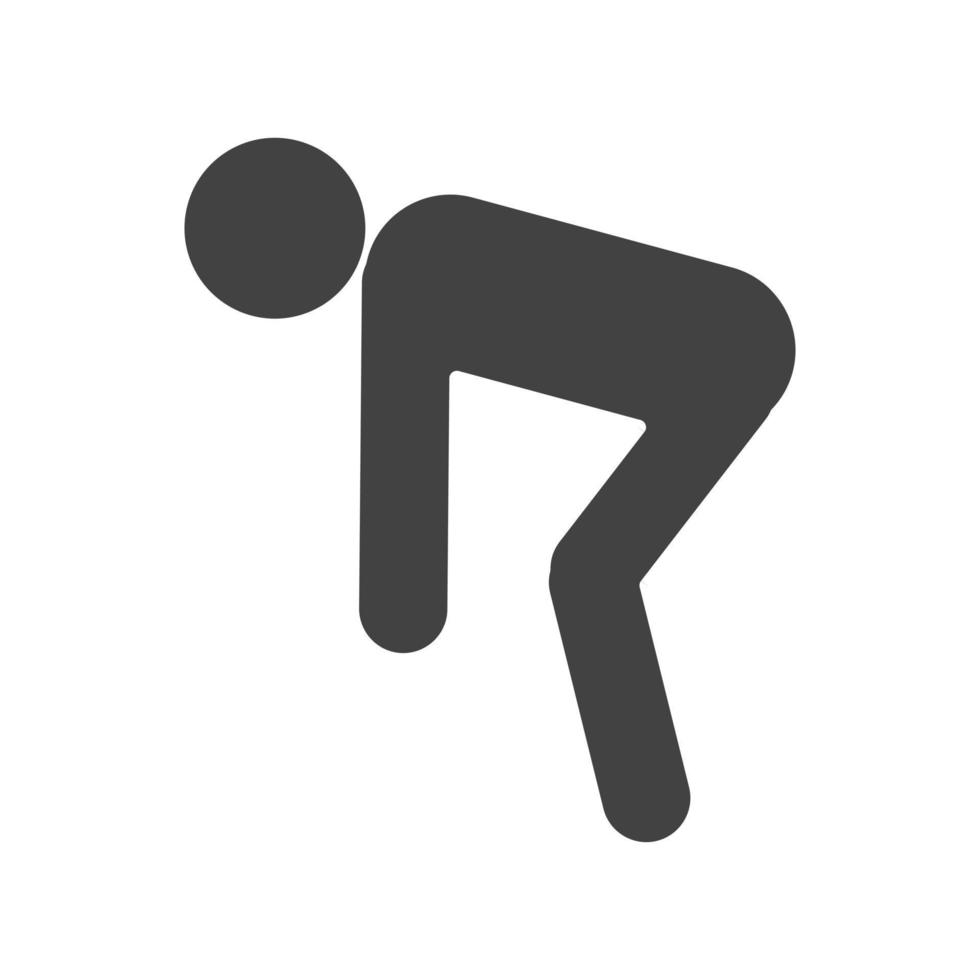 Stretching Glyph Black Icon vector