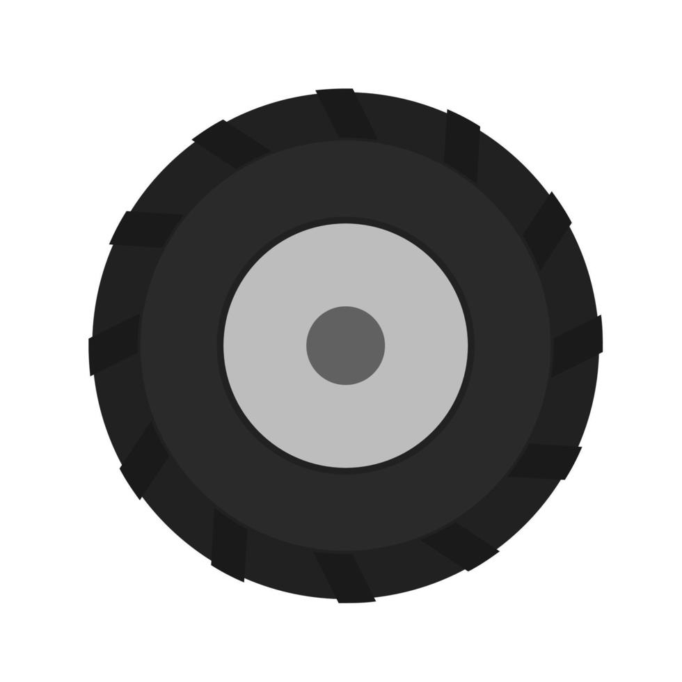 Rubber Tires Flat Multicolor Icon vector