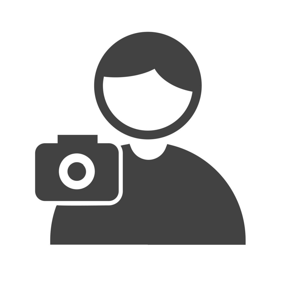 Taking picture Glyph Black Icon vector